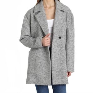 Avec Les Filles gray wool blend Herringbone oversized sz M coat jacket